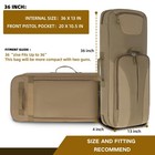 Dujp 36 Dual Rifle Case Soft Bag Tactical Gun Case For 2 Scoped Ar-15 m4