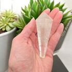Clear Quartz Crystal Wand With Golden Healer Inclusion