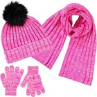 Swak Girls Hat Scarf Glove Set 8 Colors Kids Cold Weather Winter Childrens