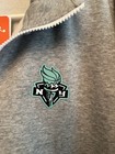Nike New York Liberty Wnba Basketball Gray 1 2 Zip Jacket Pullover Xl