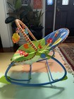 Fisher-price Infant Baby Bouncer Vibrating Chair W  Toy Bar Green Forest Works