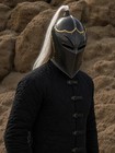 Medieval Crusader Helmet With Chainmail   Bascinet Helmet   Handmade Knight