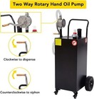 40 Gallon Gas Fuel Diesel Caddy Transfer Tank Container W  Rotary Pump 8ft Hose