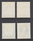 Bahrain Sc 87-90 Mlh  1952-54 Qeii Surcharges On Great Britain Stamps  Fresh Vlh