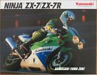 1992 Zx7 Zx7r Zx750-j2 Zx750-k2 Kawasaki Dealer Sales Brochure  oem original 