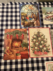 Vintage 10 Christmas   Holiday Cards Mixed Designs  unused 