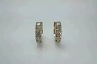 2ct Round Cut Lab-created Diamond Huggie Hoop Earrings 14k Yellow Gold Plated