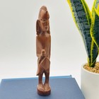 Vintage Hand Carved Wooden African Tribal Warrior Figurine Statue 9  Boho Global