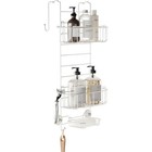 Over The Door Shower Caddy W  Adjustable Baskets   Soap Dish Organization New