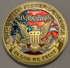   Beautiful Pledge Of Allegiance With Golden Eagle And Us Flag Challenge Coin