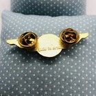 Vtg Alaska Airlines Gold Tone Metal Pilot Wings W  Tailfin Logo