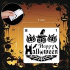 32pcs Halloween Painting Stencils Template Pumpkin Witch Skeleton Skull Reusable