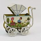 Rare Ges Gesch Tin Lithograph Baby Doll Carriage Antique Toy Pram     German 5 5   