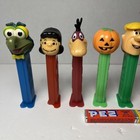 Vintage Pez Dispensers Lot Lucy Santa Barney Dino Witch Jack O Lantern Gonzo