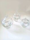 Lot Vtg Baby Nursery Items Mirror   Lidded Glass Jars - Nipples  Boric  Alcohol