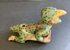 Rare Vintage Mexican Folk Art Clay Ocarina Flute whistle Pre-columbian 6 x3 75 