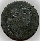 1796 Draped Bust Large Cent  s-92  - Rim Cuts - Us 1c Copper Coin