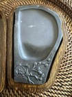 Vtg Carved Chinese Duan Ink Stone In Wooden Case Dragon Design Calligraphy     