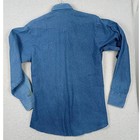 Panhandle Slim Denim Western Shirt Men 16-36 Blue Vintage Usa Made Cowboy Stress