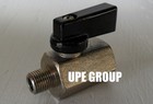 Mini Ball Valve 1 8  Male X Female  Npt Chrome Plated Brass Body 450 Psi   M X F