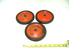 Vintage Red Metal Wheels With Rubber Tread Tire For Pedal Car wagon scooter