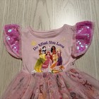 Disney Princess Dress Girls 2t Pink Tulle Sequin Sleeve Party Birthday New