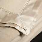 Aus Vio 100  Natural Charmeuse Silk Luxurious Blanket With Satin Trim  Ivory