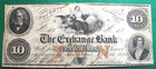 Obsolete Note - Columbia  Sc 1854  10 The Exchange Bank - Nice Vignette  s684