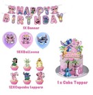Lilo   Stitch Birthday Party Decorate Supplies Set   balloon Banner Cake Toppers