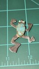 Vintage Navajo Sterling Silver And Turquoise Gemstone Frog Pendant  Brooch Rare