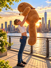 Giant Teddy Bear 5 8 Ft Brown Huge Stuffed Animal Plush Toy 70  Big Gift