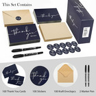 100 Pcs Thank You Cards With Envelopes And Stickers   classy 4x6 Blank Thank You C