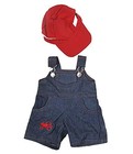 Farmer Outfit With Cap Teddy Bear Clothes Fits Most 14 -18  Build-a-bear And Mak