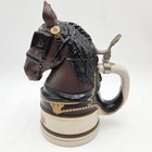 Vintage Anheuser-busch Budweiser Clydesdales Figural Horse Lidded Stein Numbered