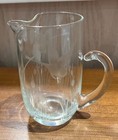 Mcm Martini Cocktail Small Pitcher Etched Flying Geese Pattern Vintage 5 5   