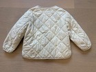 Uniqlo Kids Quilted Liner Jacket Size 3-4 Years Cream Off White Snap Button Coat