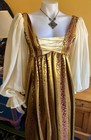 Halloween Medieval Renaissance Dress-s-euc-ren Faire-gold Brocade-gorgeous