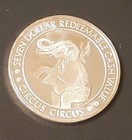  999 Silver Round Circus Circus Seven Dollar Gaming Token Reno  Nevada  Rare