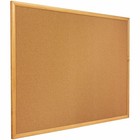 Quartet Oak Frame Cork Bulletin Board - 24  Height X 36  Width - Oak Frame