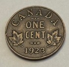 1923 Canada 1 Cent Penny     George V     Key Date     Circulated
