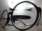 Oversize Vintage Style Clear Lens Eye Glasses Large Round Black Fashion Frame