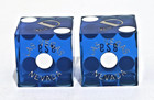 One Pair Dice - The D Casino - Matched Numbers -las Vegas - Polished Blue