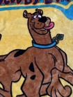 Vtg 2001 Scooby Doo Lux Throw Blanket Cartoon Network 50  X 60  Teal Soft Vgc