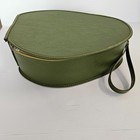 Vintage Luggage Train Case Avocado Carry On Bag Retro 60s 70s Egg Shaped 