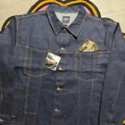 Vintage Y2k Cool J Embroidered Logo Raw Denim Trucker Jacket Size 2xl Blue