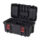 Hyper Tough 22-inch Toolbox  Plastic Tool And Hardware Storage  Black