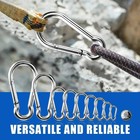 10 Pcs Stainless Steel Carabiners Spring Snap Hooks Heavy Duty Keychain Clip New