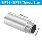 Stainless Steel 4  Length 1  Npt Male To 1  Npt Female Pipe Fitting
