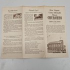 Vtg Pamphlet West Virginia United Methodist Historic Churches Travel Guide        