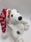 Coca Cola Coke White Night Cap Polar Bear Bean Bag Stuffed Animal Plush 1998